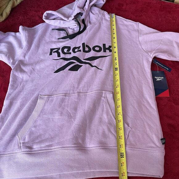 NWT Reebok Women's Pullover Primary Logo Hoodie Sweatshirt Medium Relax Fit - Picture 6 of 8